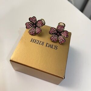 Heidi Daus Pink Floral Earrings